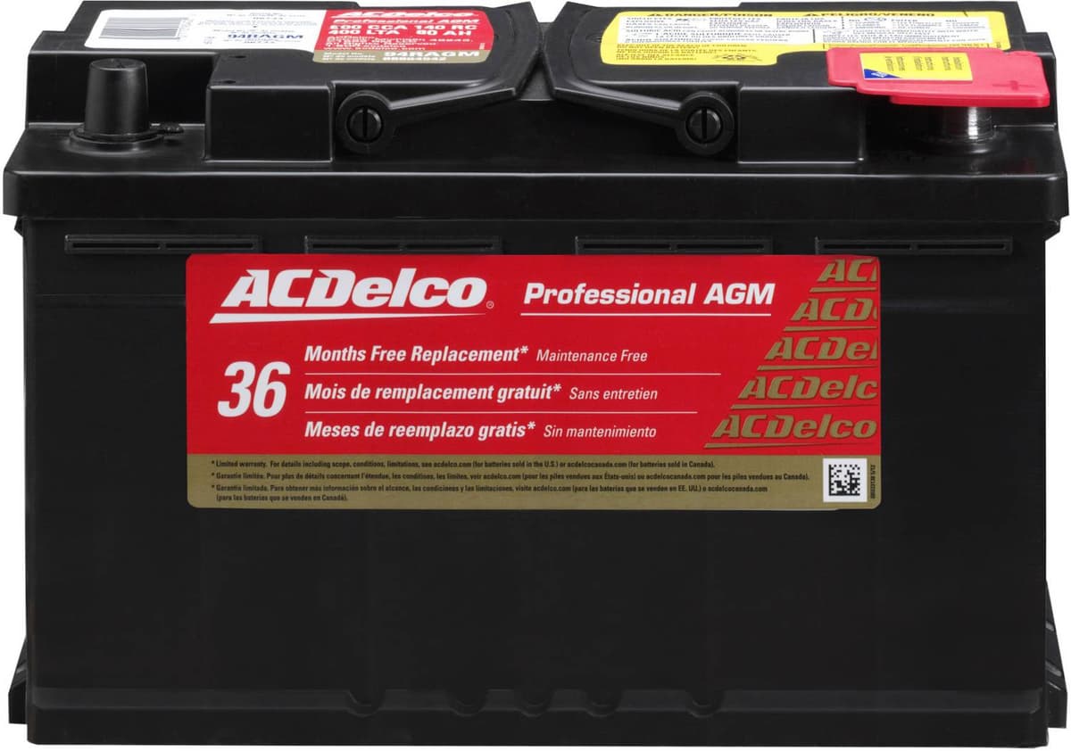 ACDelco 94RAGM AGM Battery – Group H7/L4/94R, 850 CCA